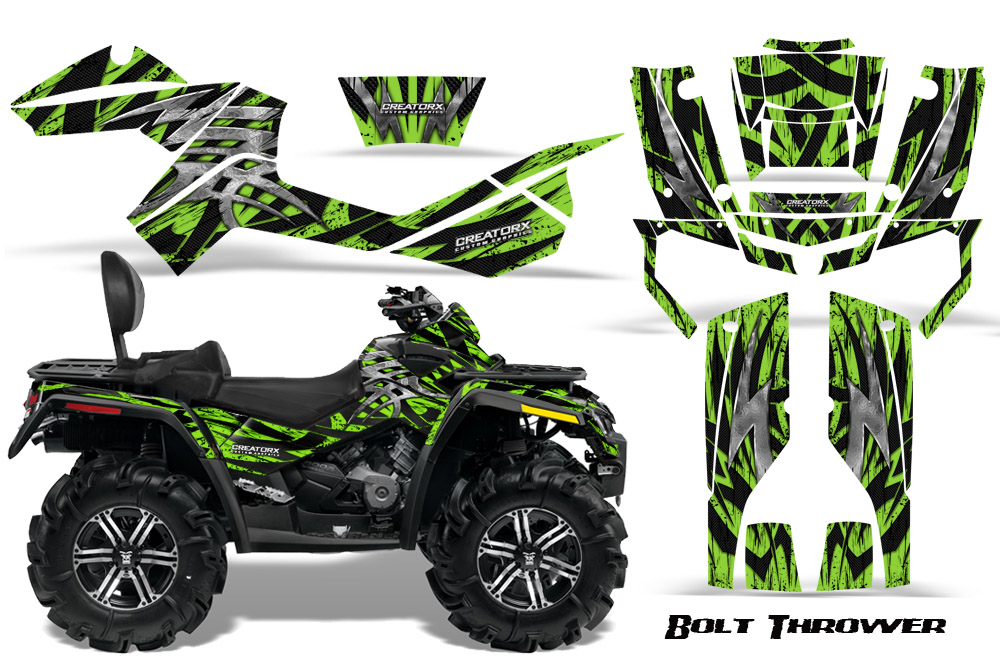 Can-Am Outlander MAX Graphics Kit Bolt Thrower Green